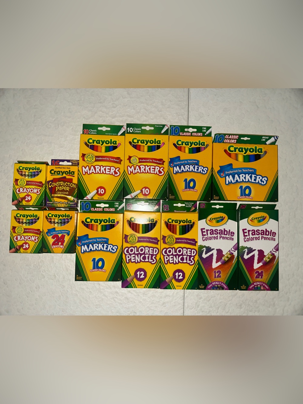 Crayola Lot of 13 Markers Pencils & Crayons Brand New In Package Vintage